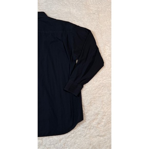 Claiborne Shirt Men's Long Sleeve Casual Button Up Collared Striped Blue Large - Picture 7 of 8